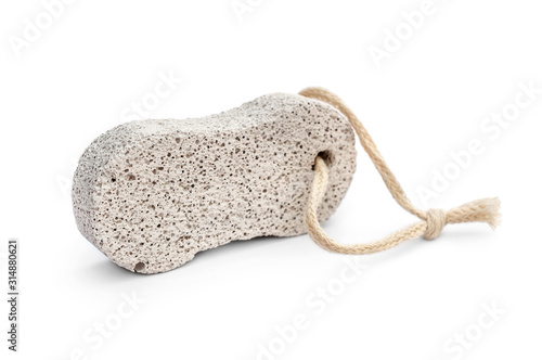 Pumice stone on white background.