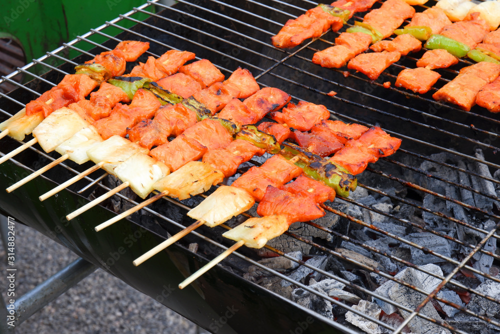 Pock Bar B Q in summer camping and picnic Pock Bar B Q in summer camping and picnic