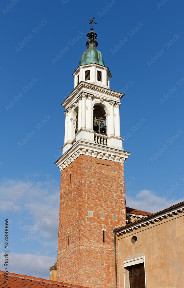 Belfry of the Filippini Church in Vicenza, Italy