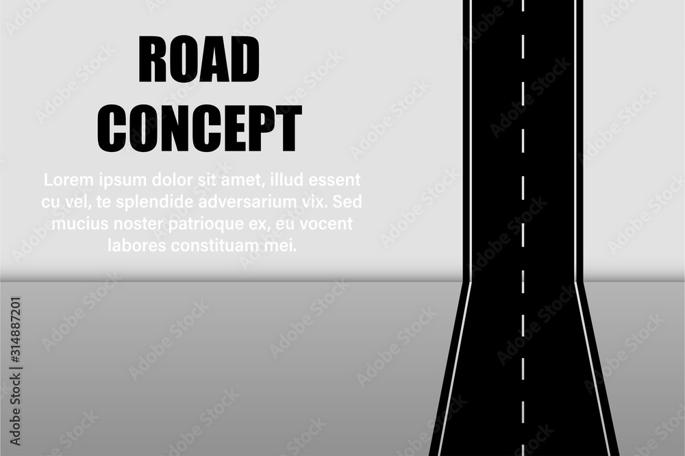 road concept mock up copy space vector