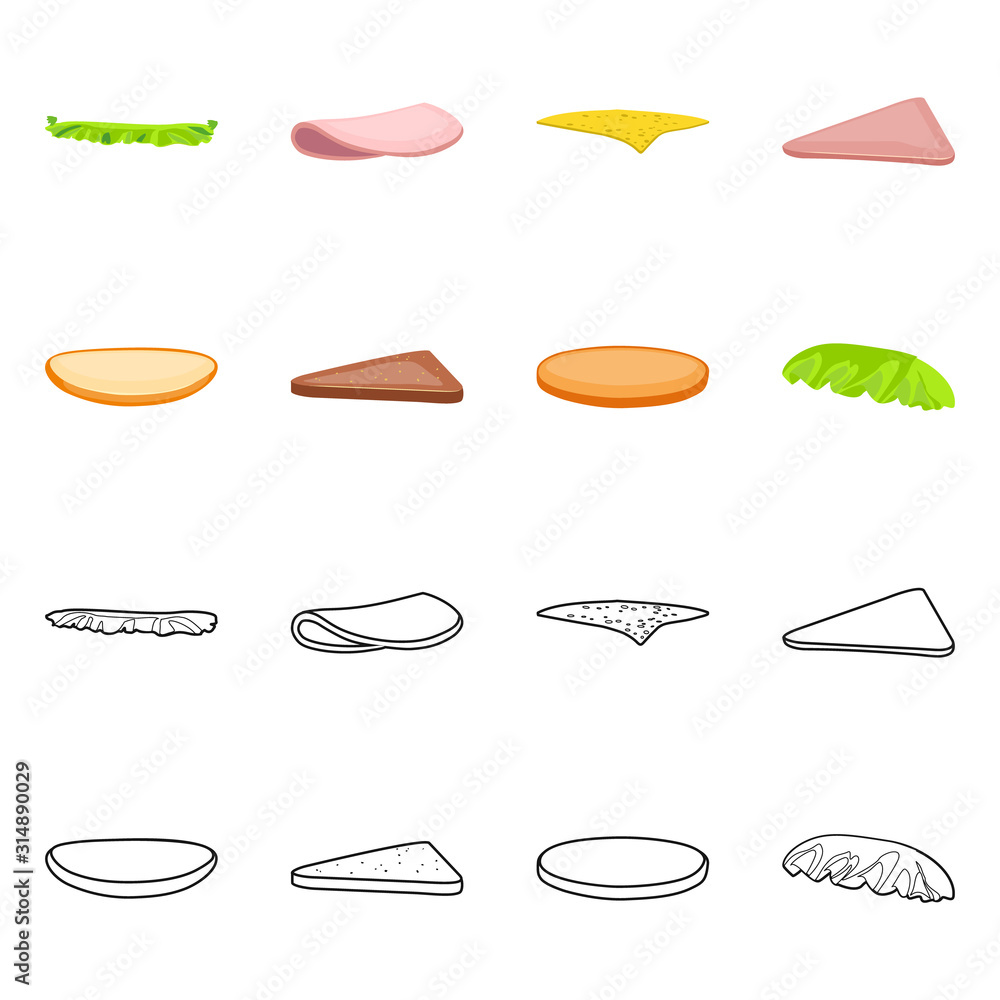 Isolated object of cooking and dinner logo. Set of cooking and fast vector icon for stock. Isolated object of cooking and dinner logo. Set of cooking and fast vector icon for stock.