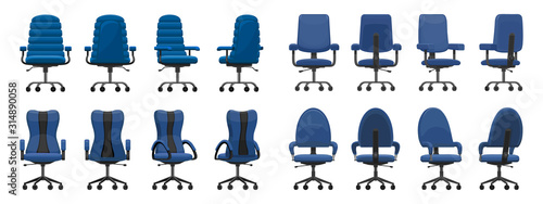 Office chair isolated cartoon icon.Vector illustration interior furniture on white background . Vector cartoon set icon office chair.