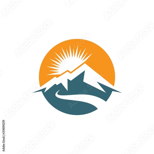 Mountain logo vector icon