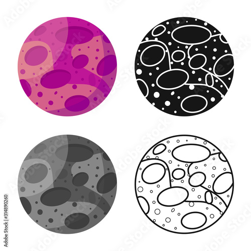 Vector design of star and imaginary icon. Graphic of star and circle stock vector illustration.