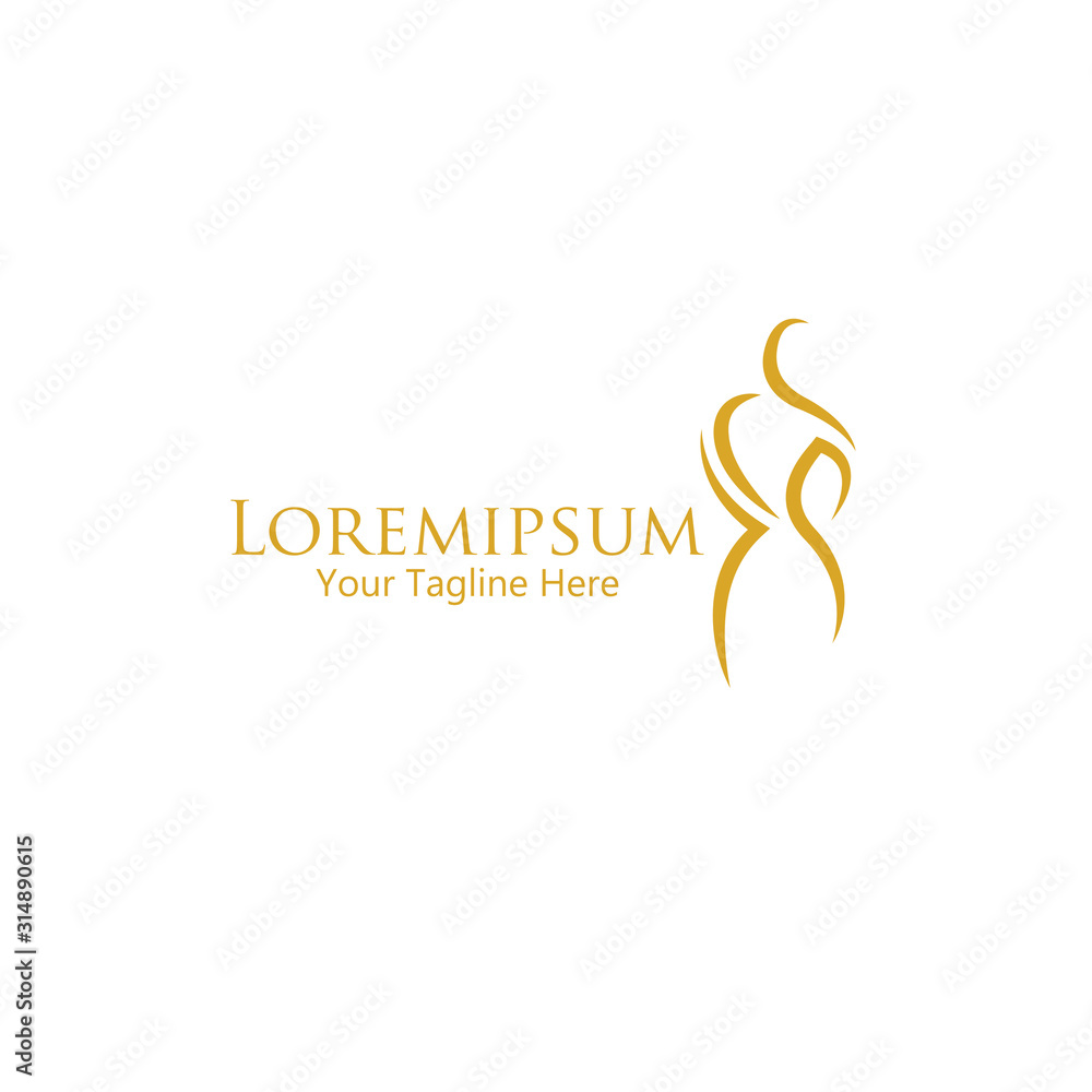 Fototapeta premium Beauty women skin care logo template