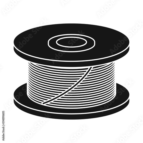 Isolated object of coil and spiral sign. Web element of coil and metal stock symbol for web.