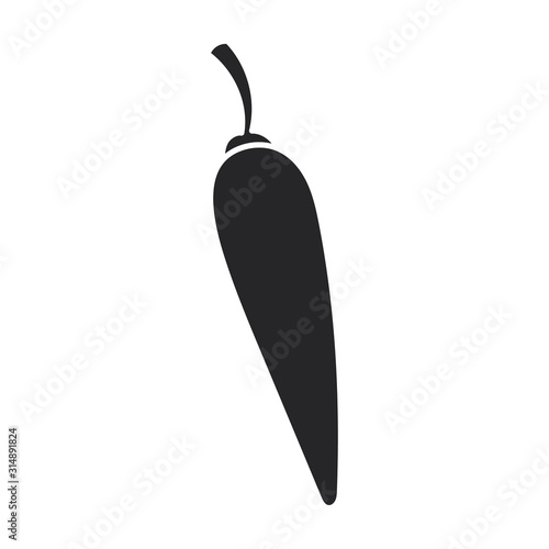 Pepper vector icon.Black vector icon isolated on white background pepper .