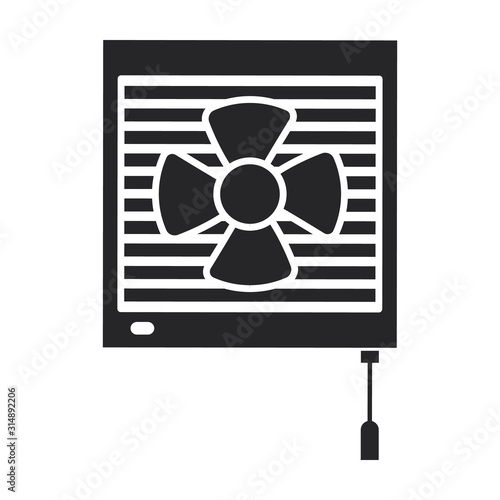 Ventilation vector icon.Black vector icon isolated on white background ventilation .