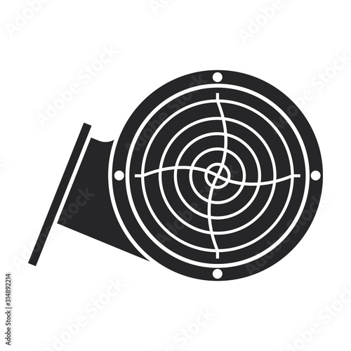 Fan vector icon.Black vector icon isolated on white background fan.