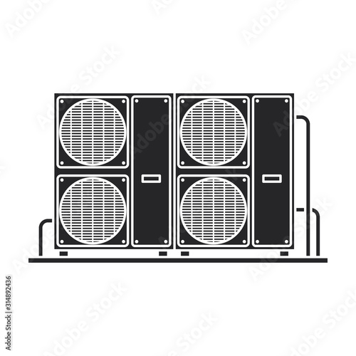 Fan vector icon.Black vector icon isolated on white background fan.