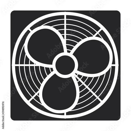 Ventilation vector icon.Black vector icon isolated on white background ventilation .