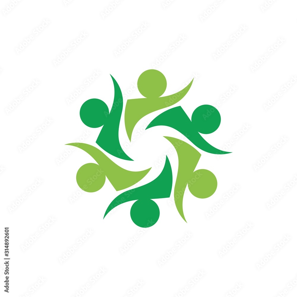 Teamwork logo vector icon Teamwork logo vector icon