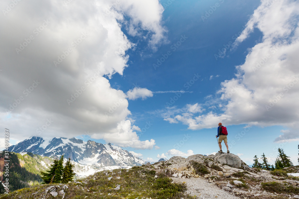 Hike in mountains