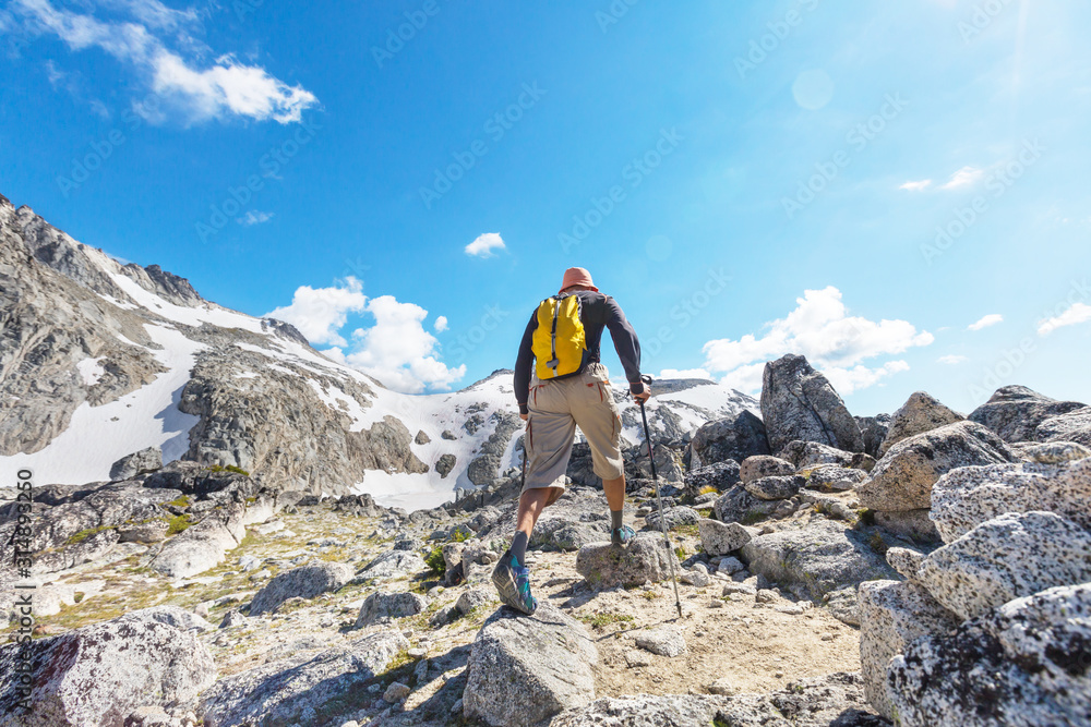 Hike in mountains