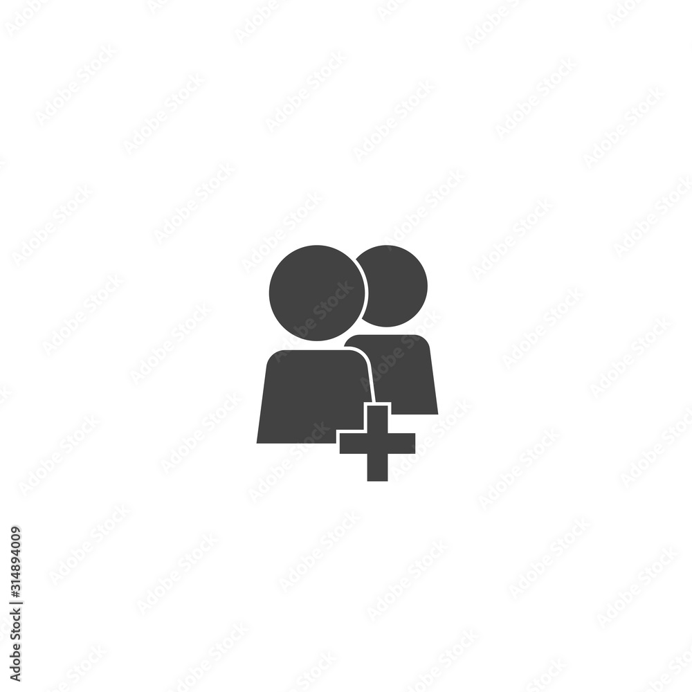 Vector people icon. People chat interaction symbol on white isolated background. Layers grouped for easy editing illustration. For your design. Vector people icon. People chat interaction symbol on white isolated background. Layers grouped for easy editing illustration. For your design.