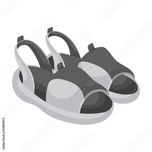 Sandal vector icon.Cartoon vector icon isolated on white background sandal .