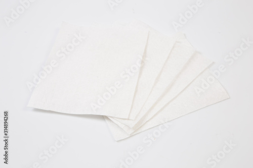 white Thick fabric on the white background. © superbphoto95