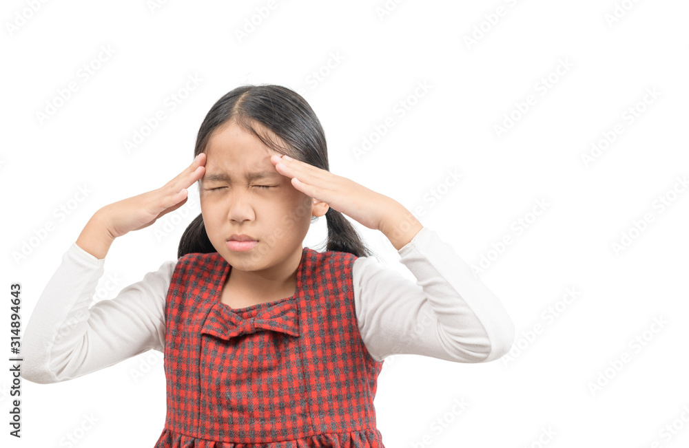 Sick Child.Cute girl suffering from headache Sick Child.Cute girl suffering from headache