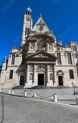 Church of Saint-Etienne-du-Mont 1494-1624 in Paris near Pantheon.