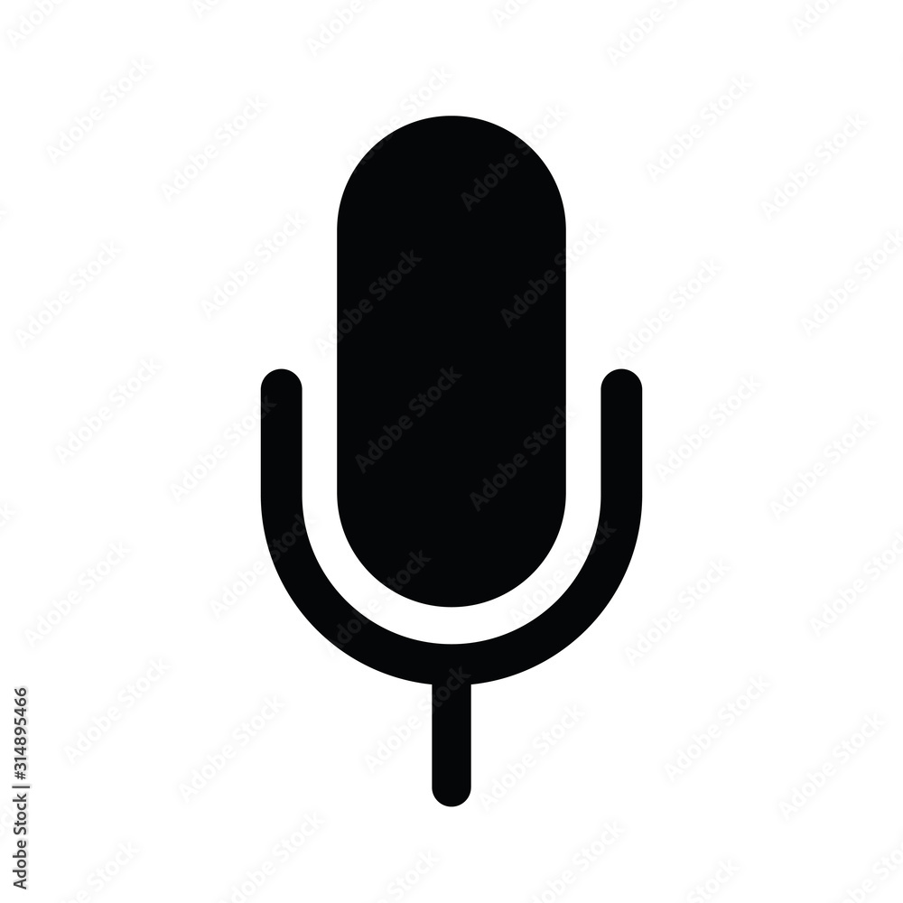 microphone  icon vector  illustration isolated on white background 