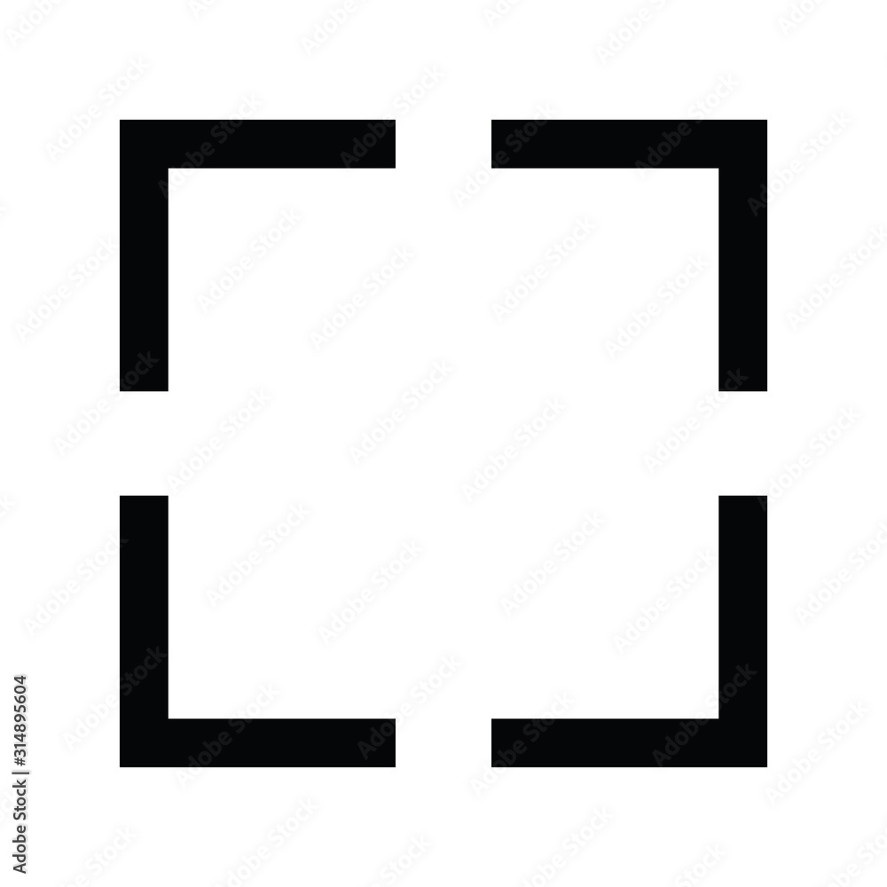 Full Screen icon vector. Full Screen icon vector.