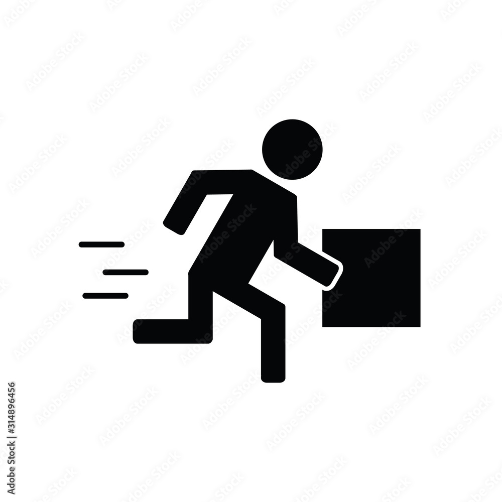 shipping icon. running man. delivery man icon shipping icon. running man. delivery man icon