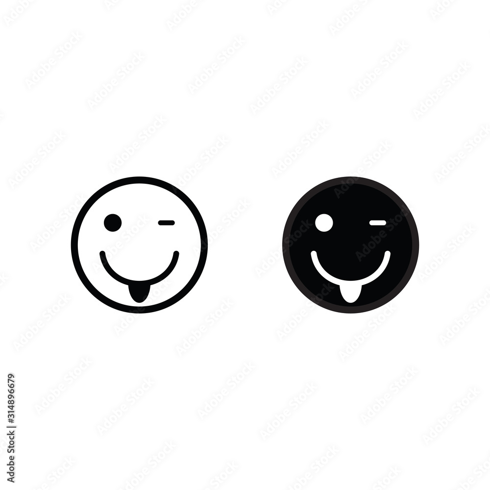 smile icon/ Happy face/ line style icon/ black vector symbol of smile smile icon/ Happy face/ line style icon/ black vector symbol of smile