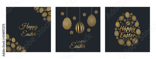 Happy Easter luxury greeting cards set