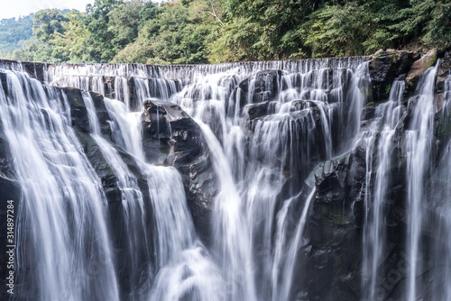 Shihfen Waterfall  Fifteen meters tall and 30 meters wide  It is the largest curtain-type waterfall in Taiwan