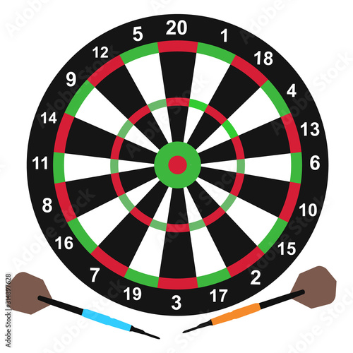 dartboard with dart in center of target