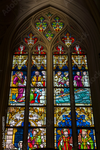 Stained glass windows of Basilica of Saint Servatius  the oldest church in the Netherlands.