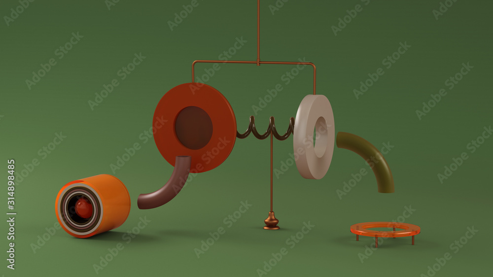 Jelly abstract shapes, candy composition, green background. Work flow, programming, planning concept, assembly line. Disks, spiral and cylinder showing end and beginning of thoughts Jelly abstract shapes, candy composition, green background. Work flow, programming, planning concept, assembly line. Disks, spiral and cylinder showing end and beginning of thoughts