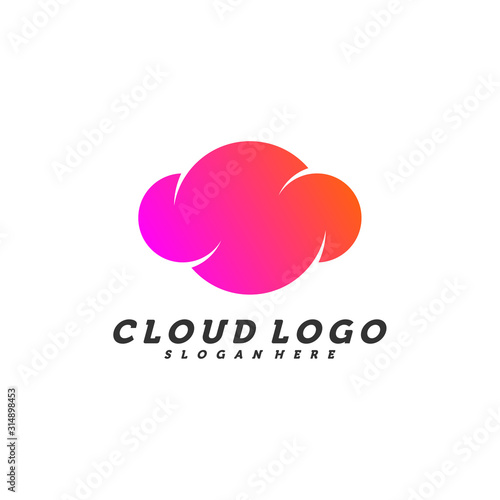 Cloud stylish logo design concept vector, Template, Creative design, Icon symbol