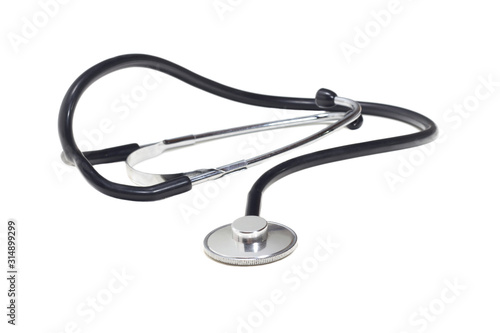 medical object stethoscope on a white isolated background