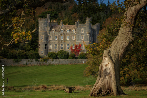 castlewellan park castle sunny autumn 