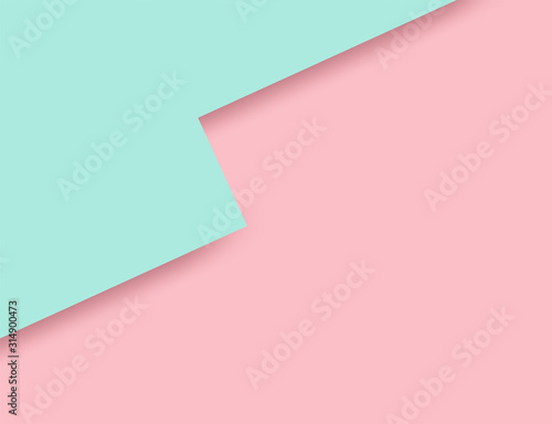 Free Download Abstract. Colorful pastels pink ,mint green geometric shape overlap background. paper art style ,light and shadow. vector. - GFXLoad