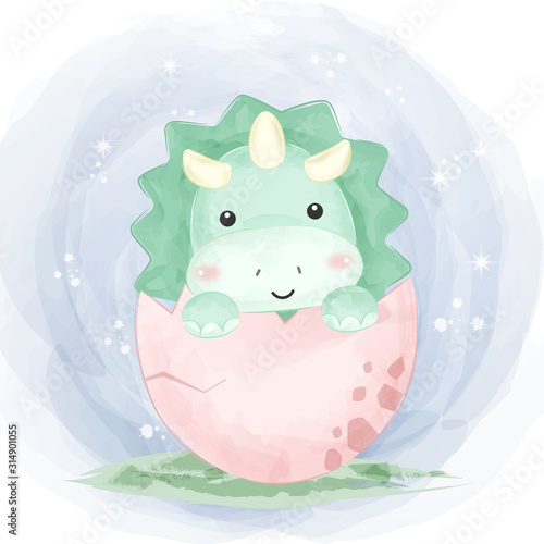 cute dinosaur illustration