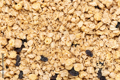 dry granola as background