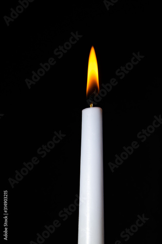 A Close up of a Candle Flame on Black Background