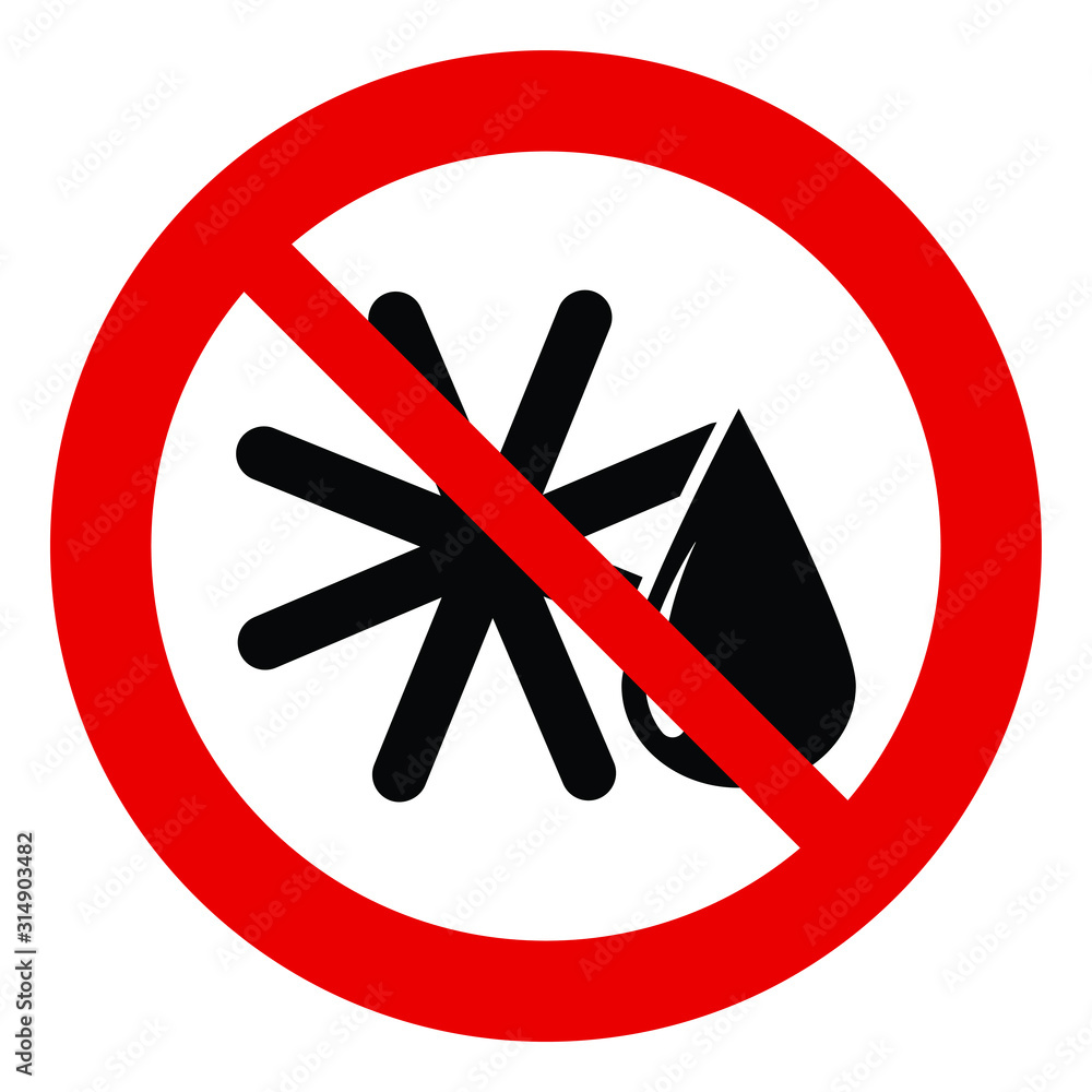 No defrost. Do not freeze. prohibited sign. No defrost. Do not freeze. prohibited sign.