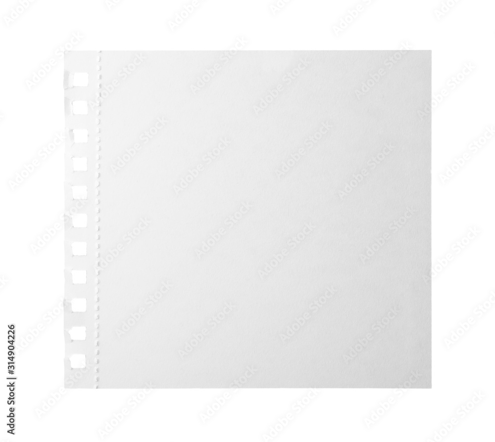 Blank notebook paper isolated on white. Space for design Blank notebook paper isolated on white. Space for design