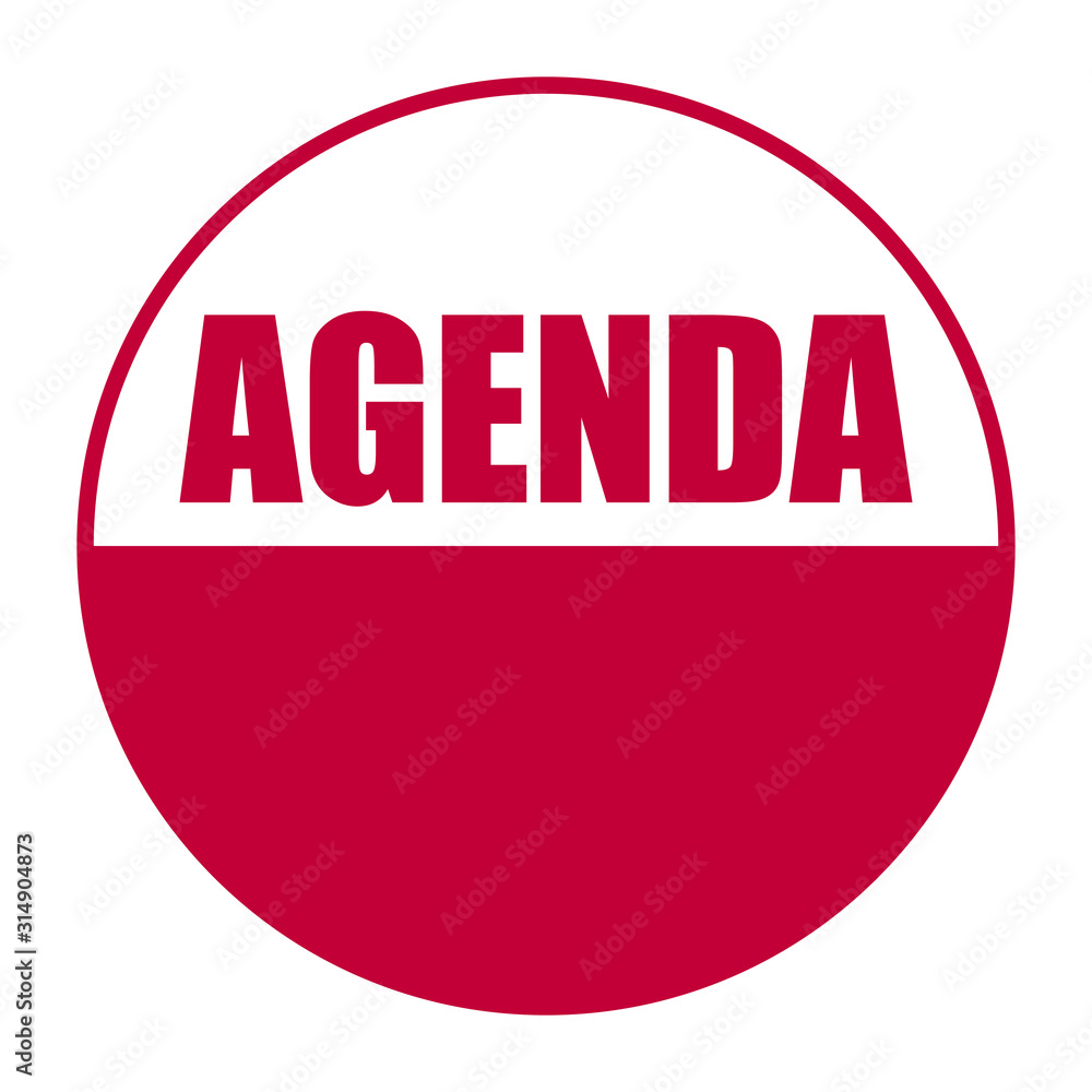 red vector banner agenda