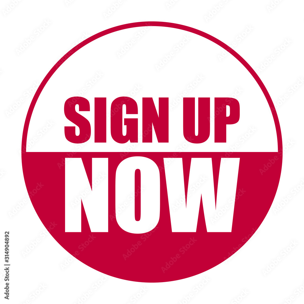 red vector banner sign up now red vector banner sign up now