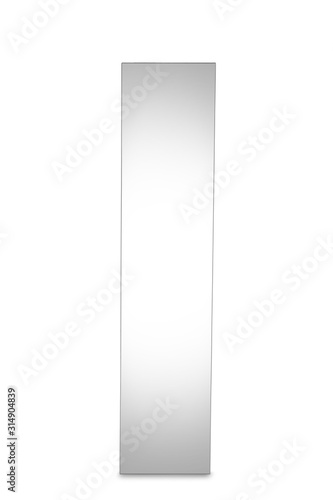 Modern full length mirror isolated on white