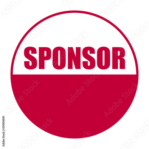 red vector banner sponsor