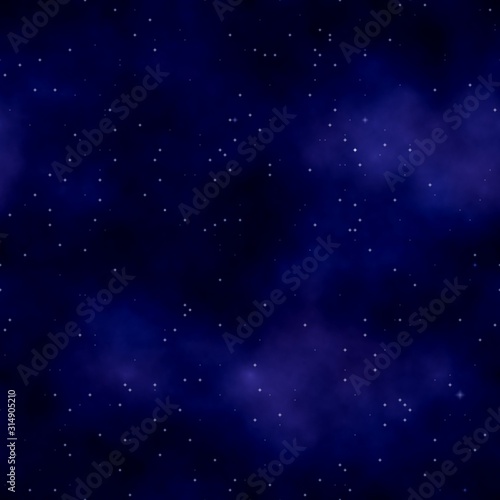 Background with seamless starry sky pattern. Colors: midnight blue, purple mountainsâ€™ majesty, eggplant, manatee, violet (purple).
