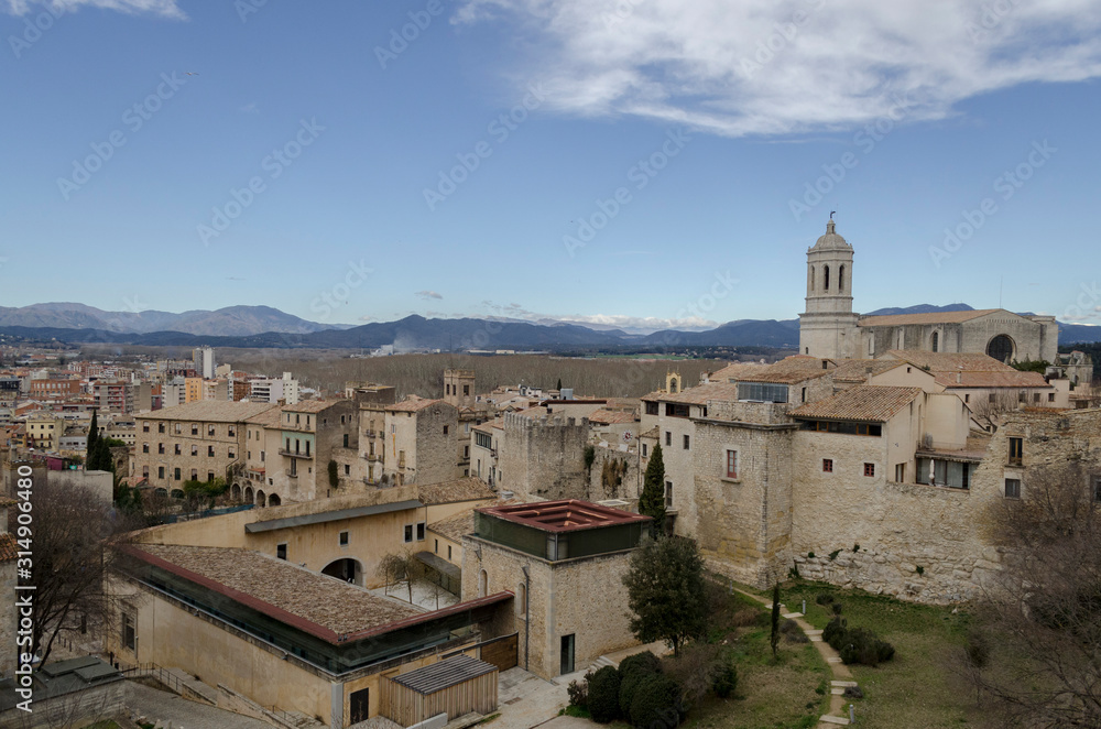 View of Girona Old Town, Spain
