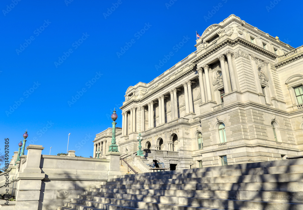 The United States Library of Congress Building in Washington, DC.