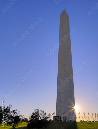 The Washington Monument on the National Mall in Washington, DC.