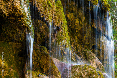 Ein Wasserfall inmitten üppiger Vegetation